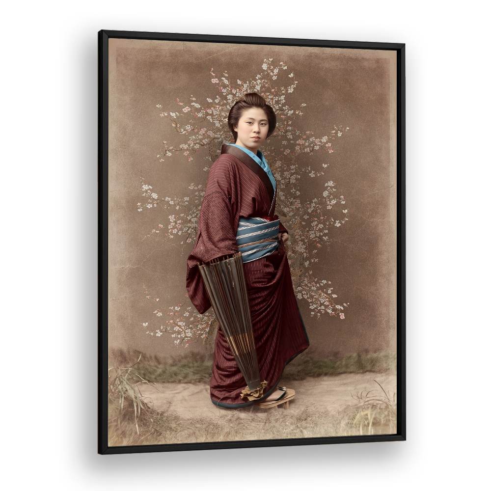KIMONO WOMAN CHERRY BLOSSOMS