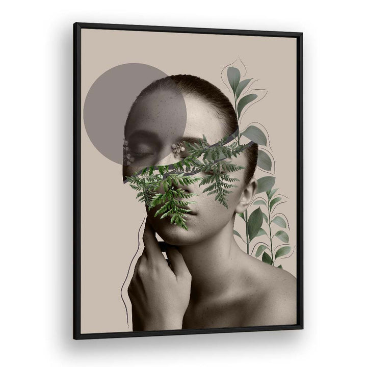 Explore the essence of emotion in LILI I, PORTRAITS, featuring stunning abstract figure art and botanical elements.