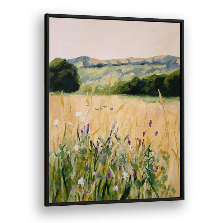 OAKS AND TALL GRASS , LANDSCAPE PAINTINGS