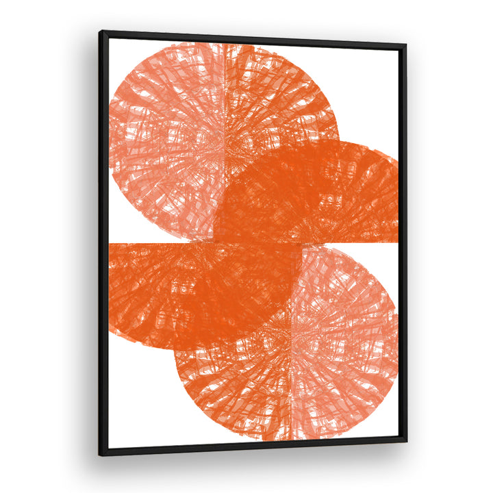 Vibrant ORANGE CIRCLE FANS I, ABSTRACT PAINTINGS, add a modern touch to any space with stylish design.