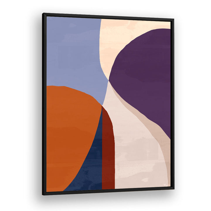 ORGANIC FORMS IN EARTHY AND BLUE TONES , ABSTRACT PAINTINGS