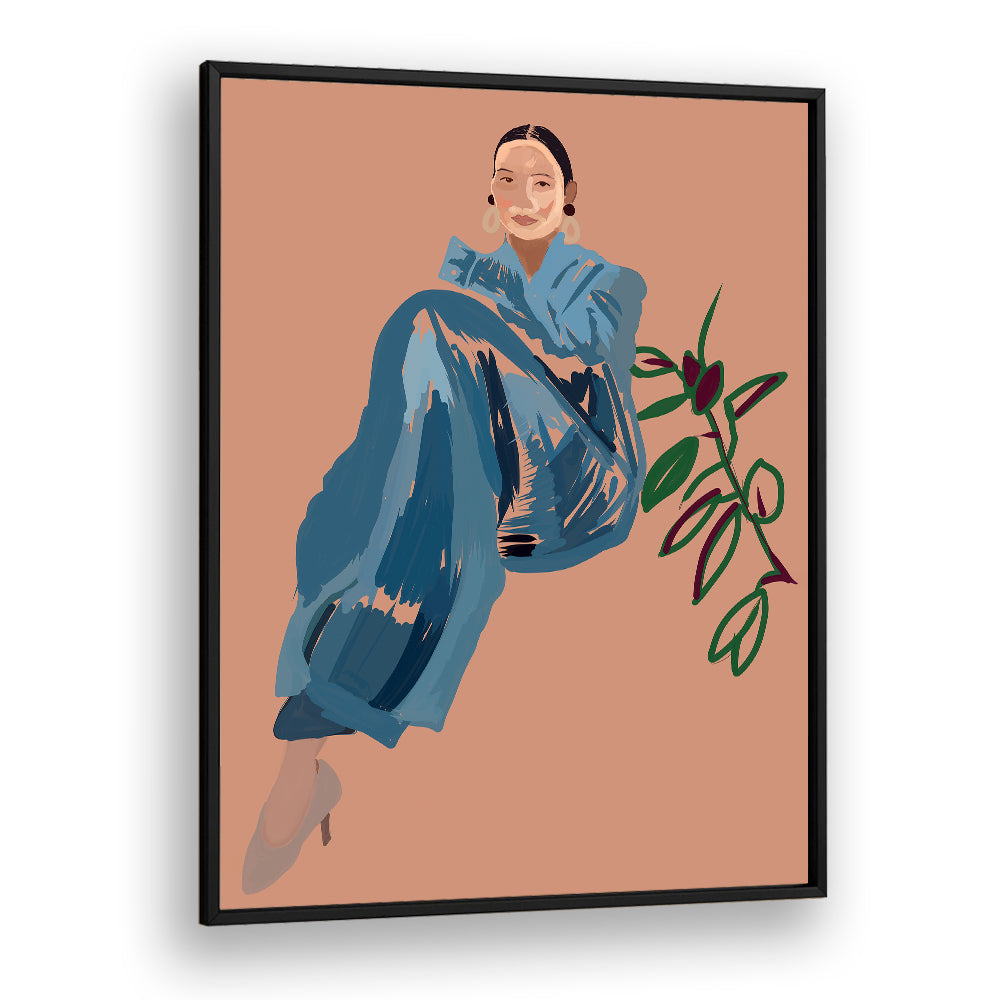 Stylish illustration capturing the essence of PAJAMA CHIC II, PORTRAITS, blending comfort and fashion effortlessly.