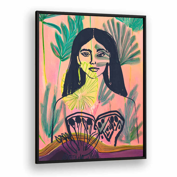 PALM GARDEN GODDESS , PORTRAITS & FIGURATIVE ILLUSTRATIONS