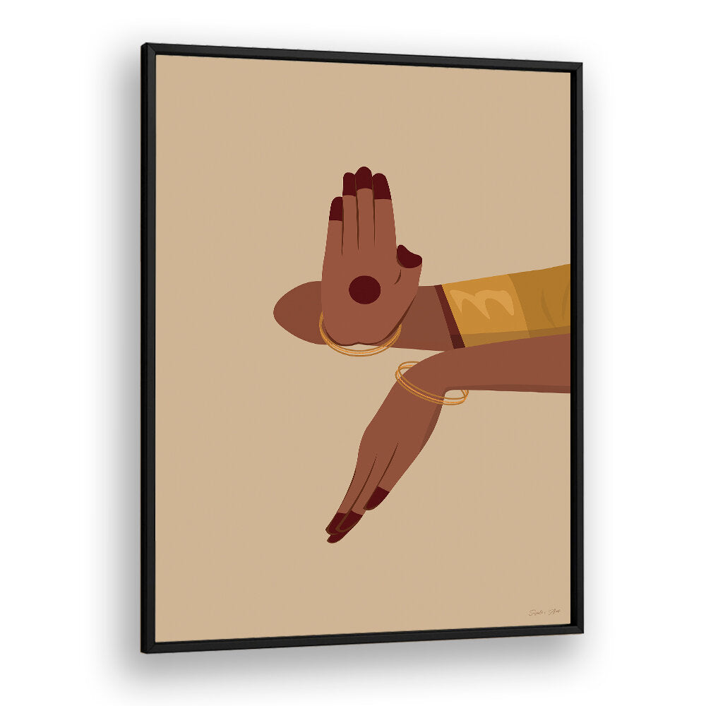 SACRED GESTURE , INDIAN ART PAINTINGS