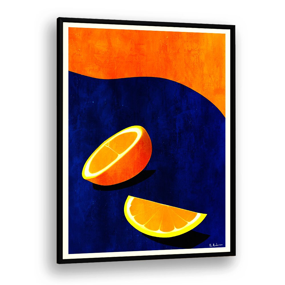 Charming PETIT DEITUJEUNER, KITCHEN POSTERS featuring vibrant orange slices to elevate your kitchen decor.
