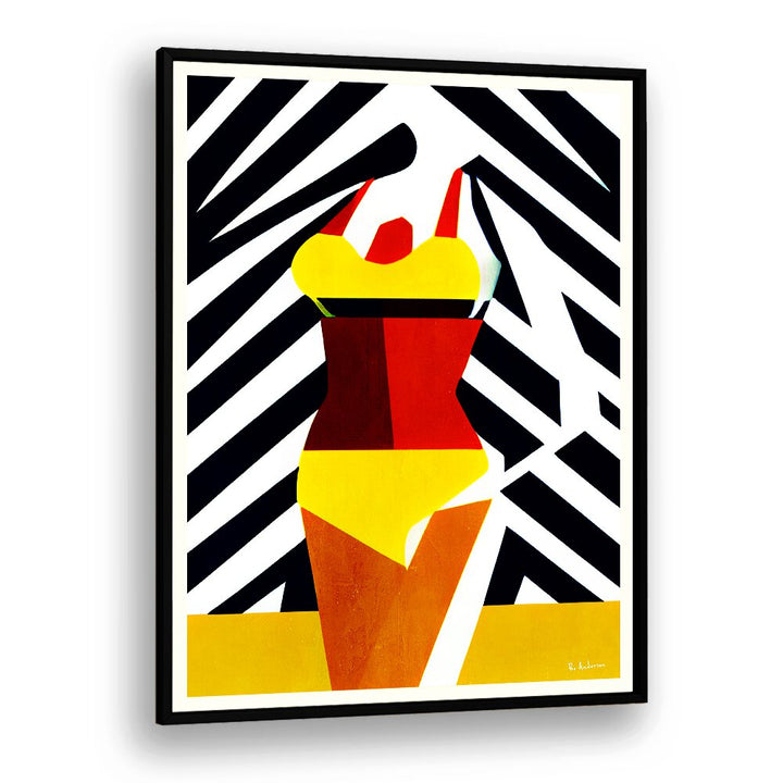 Colorful BIKINI SUNSHINE DAYS, BEACH PAINTINGS artwork capturing vibrant summer vibes for your living space.