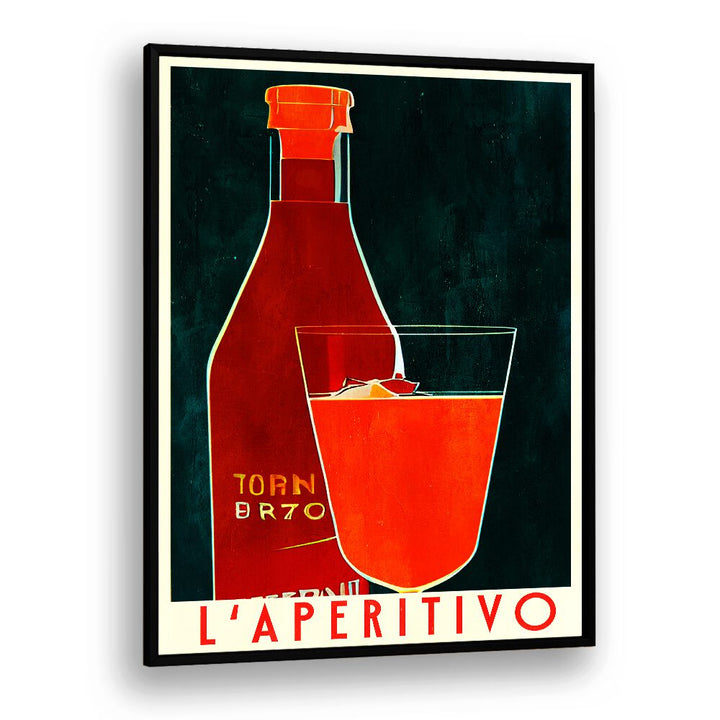 Sophisticated APERITIVO, BAR art featuring a vibrant drink and bottle, perfect for adding ambiance to any space.