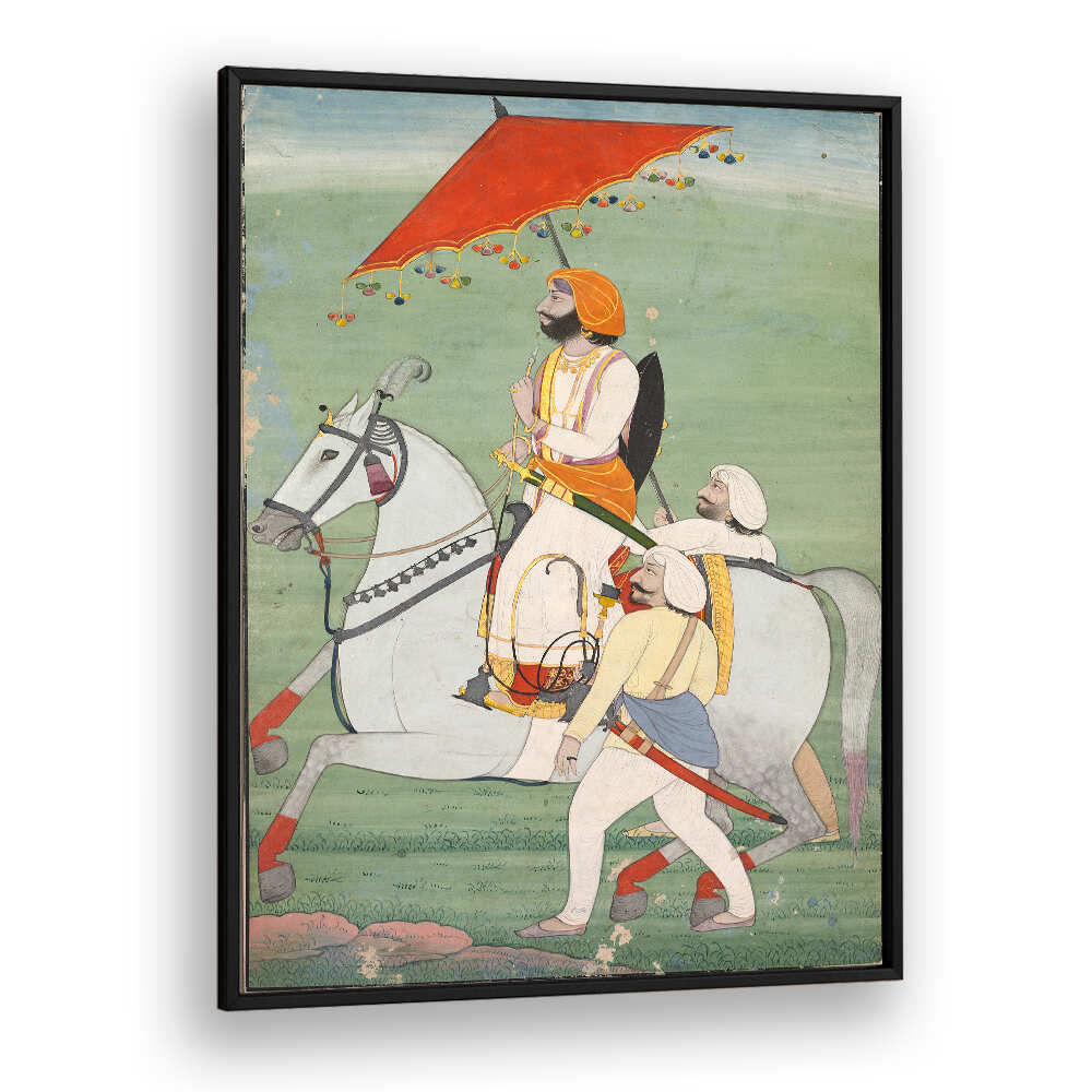 ROYAL PROCESSION UNDER THE CANOPY , INDIAN ART PAINTINGS