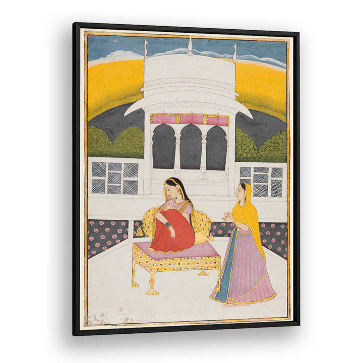 QUIET LONGING IN THE PAVILION , INDIAN ART PAINTINGS