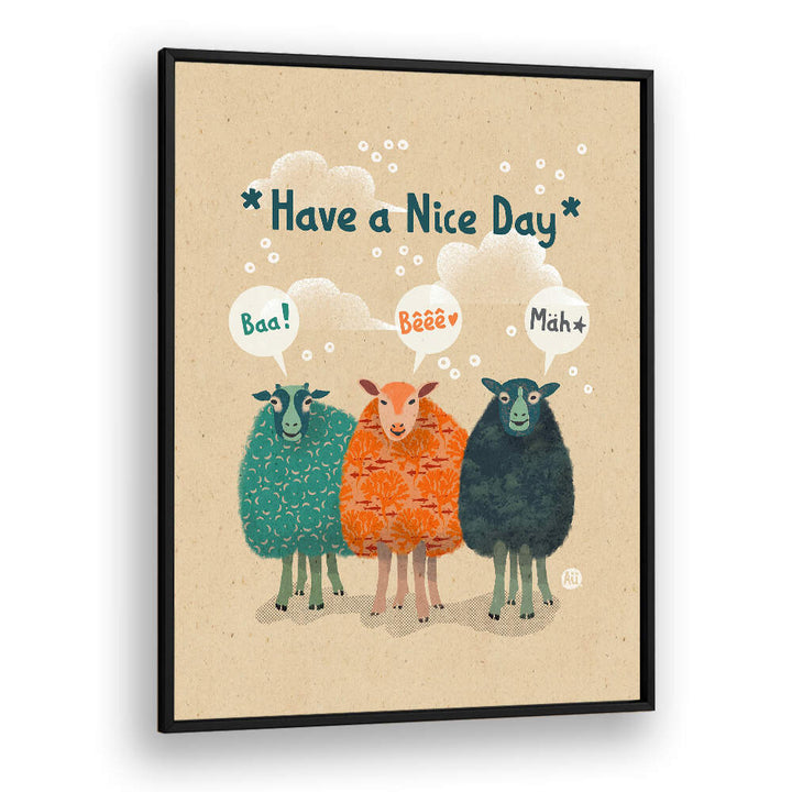 SHEEP'S CHEERFUL GREETING , KIDS ROOM PAINTINGS