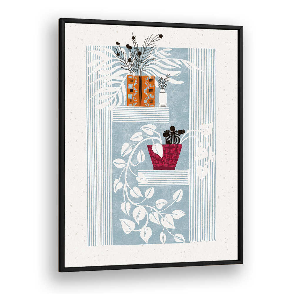 SHELVED SERENITY , FLORAL FLOWER PAINTINGS