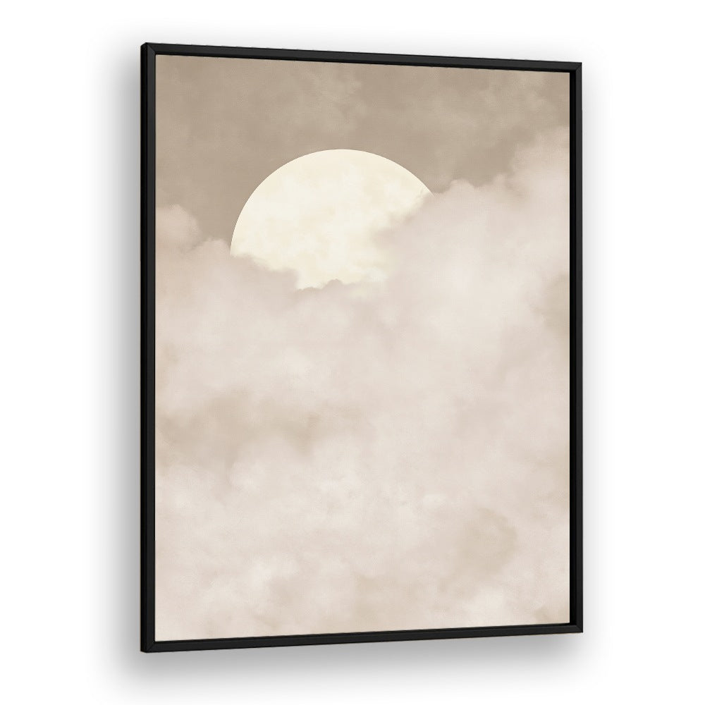 SOFT MOON ABOVE CLOUDS