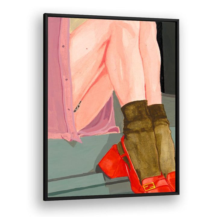 Stylish depiction of THE WAITING GIRL, FASHION POSTERS, adding charm and elegance to any decor by Blackplain.