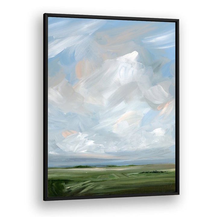 Stunning landscape art featuring soft blues and greens, part of THIS LAND, ABSTRACT PAINTINGS collection. Perfect for decor.