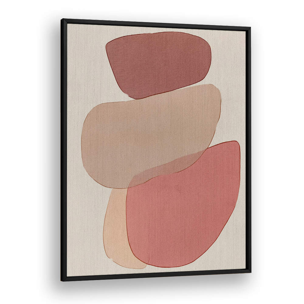 TRANSLUCENT SHAPES IN SOFT PINKS AND REDS II , BOHO ART PAINTINGS