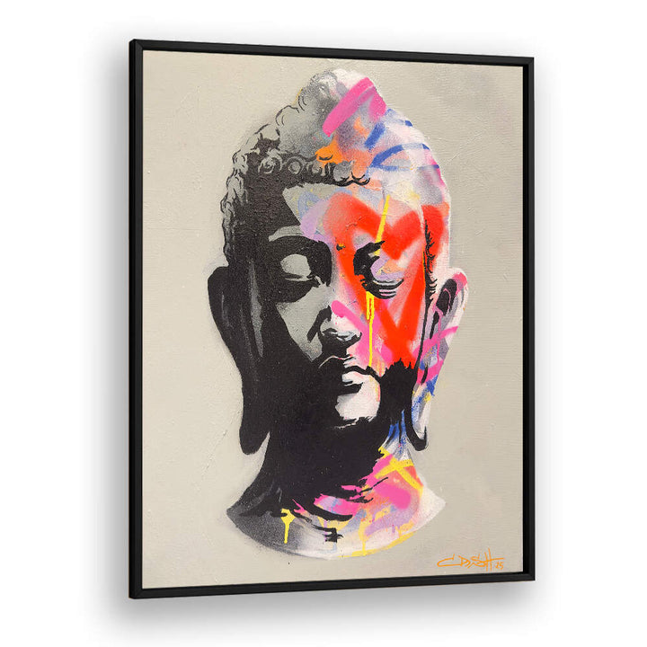VIBRANT BUDDHA BUST , POP ART PAINTINGS