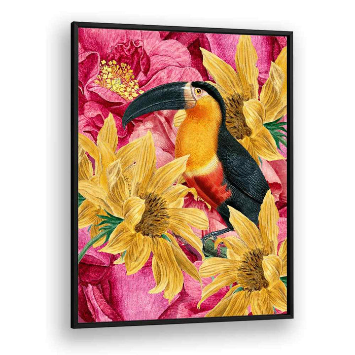 VIBRANT TOUCAN AND FLOWERS