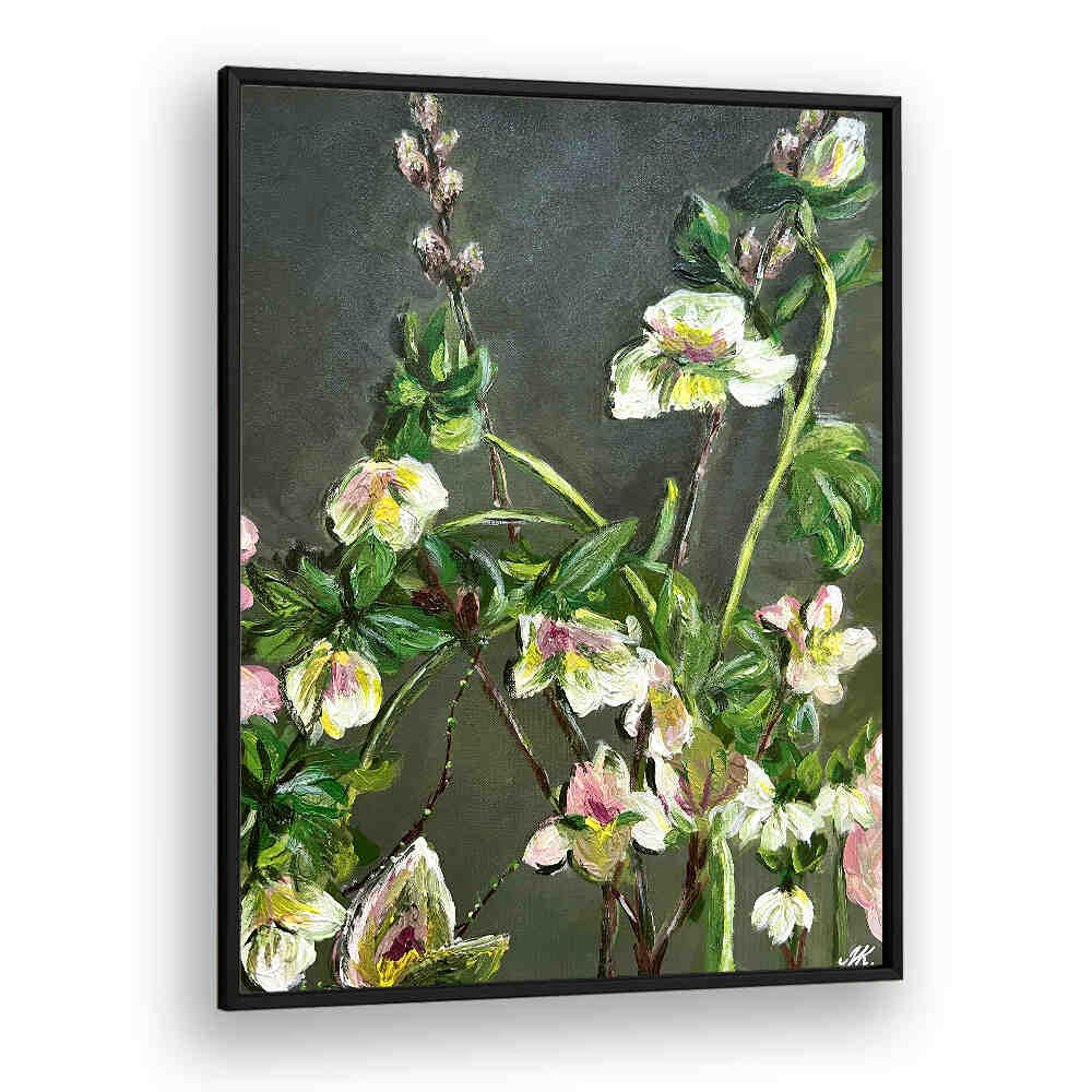 WHITE AND PINK FLORAL PAINTING