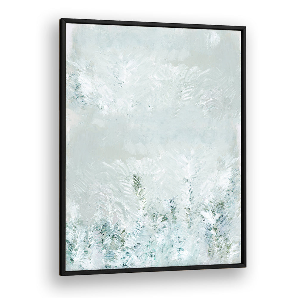 Discover tranquility in the WINTER WHITE FOREST II, ABSTRACT PAINTINGS, showcasing a serene snow-covered woodland.