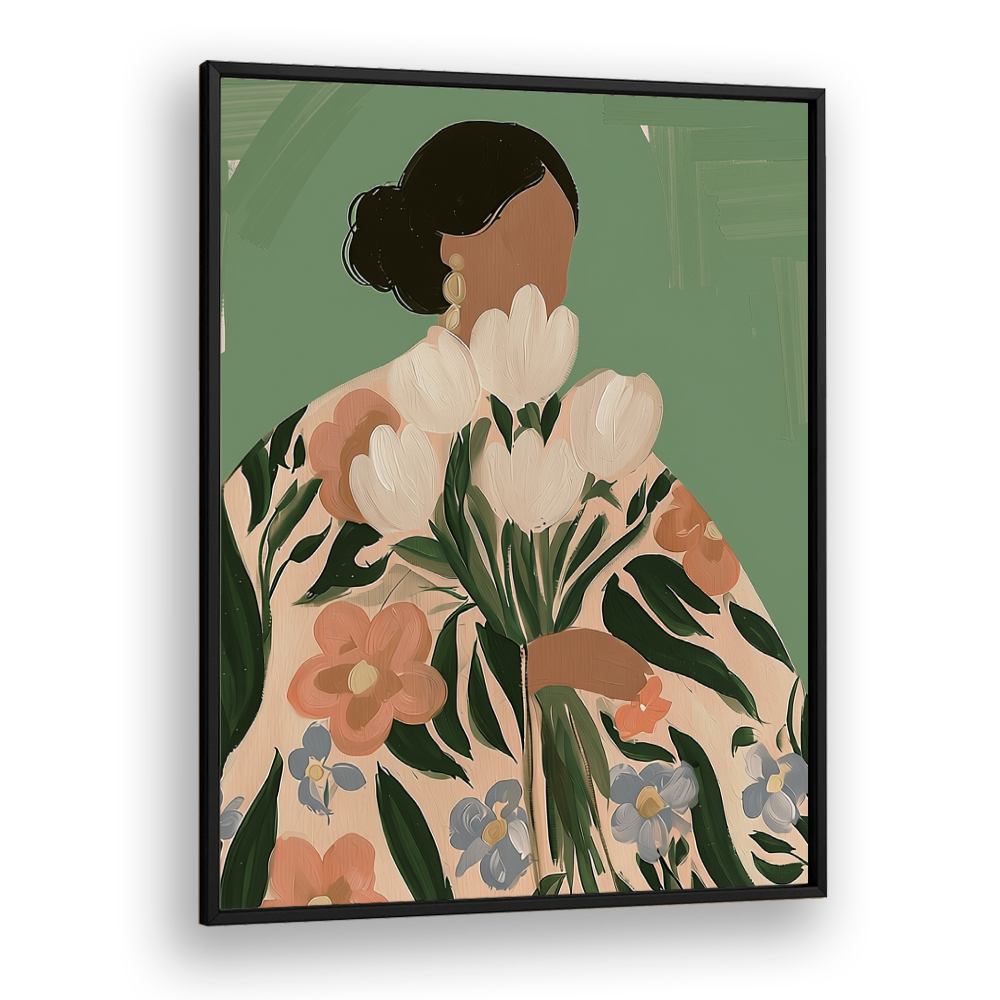 WOMAN WITH TULIPS