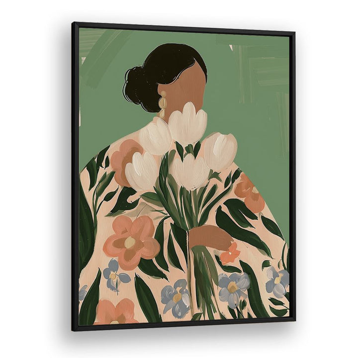 WOMAN WITH TULIPS