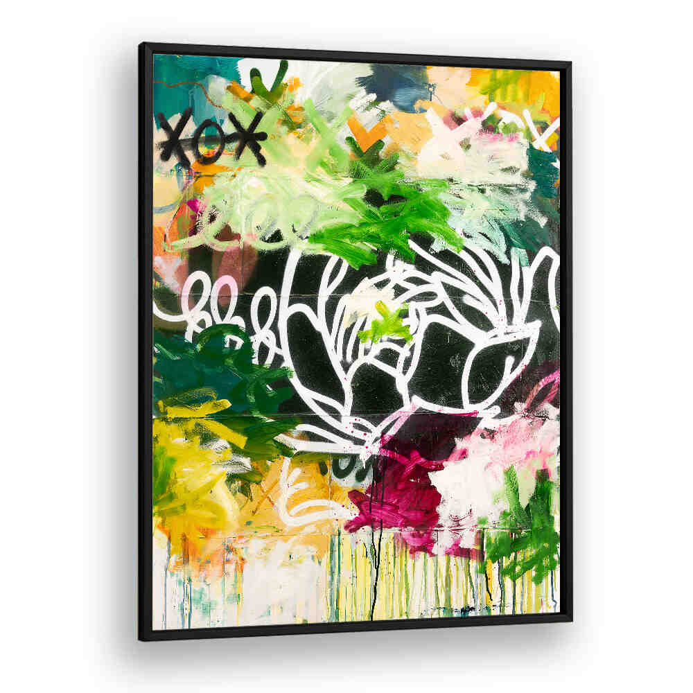 XO GREEN FLOWER , ABSTRACT PAINTINGS