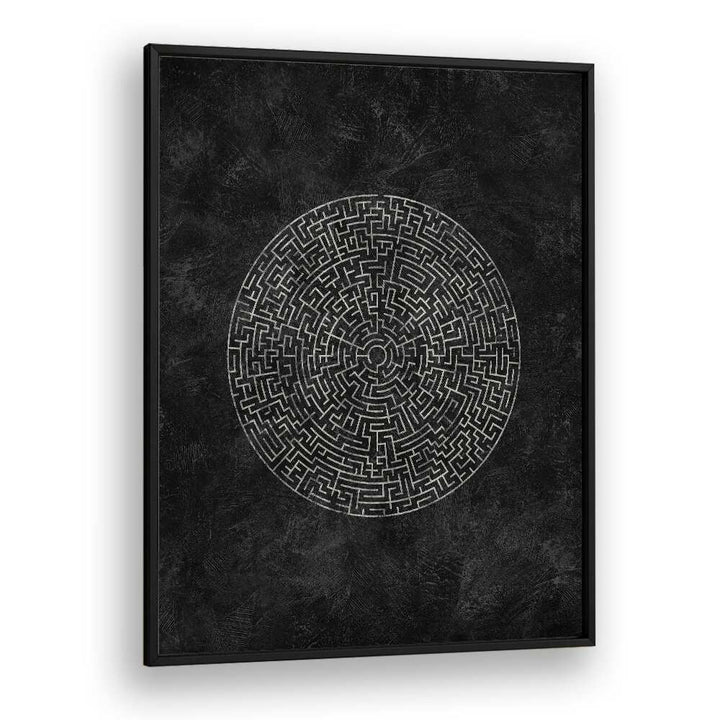 Elegant CIRCULAR JOURNEY MAZE, GEOMETRIC ART PRINTS showcasing intricate design, perfect for modern home decor.