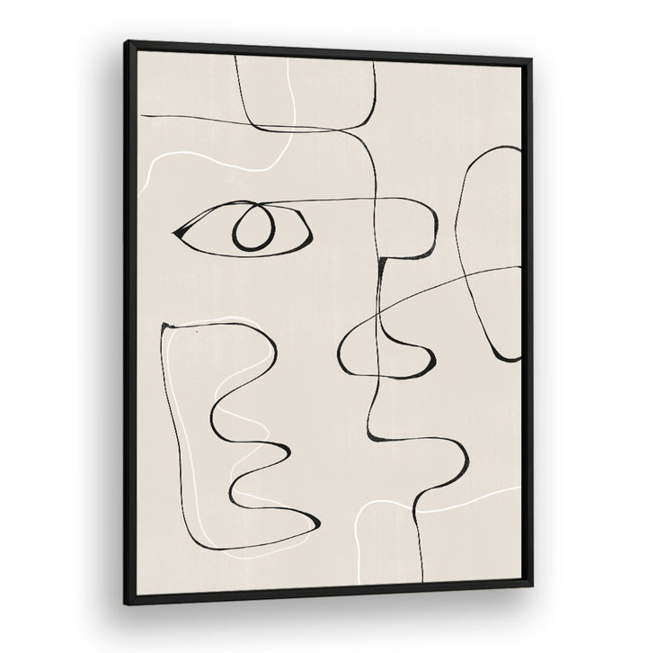 Elegant ABSTRACT FACE NO II, LINE ART PAINTINGS, perfect for enhancing modern home decor with captivating line art.