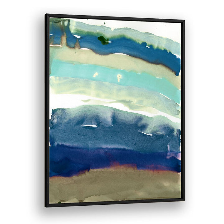 Colorful abstract painting representing geological layers, titled THE LAYERS OF THE EARTH, ABSTRACT PAINTINGS.