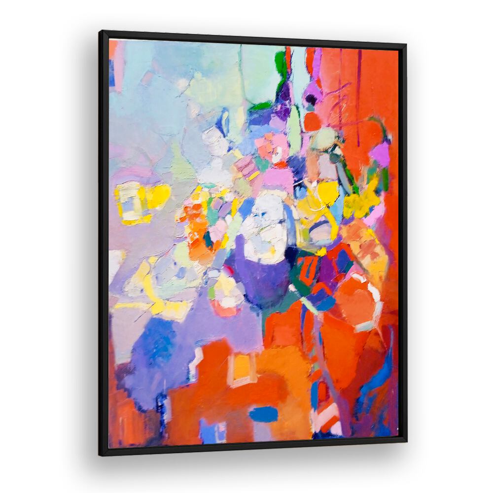 Vibrant ORIGINAL RUG and ABSTRACT PAINTINGS enhancing modern decor with luxury and style for any living space.