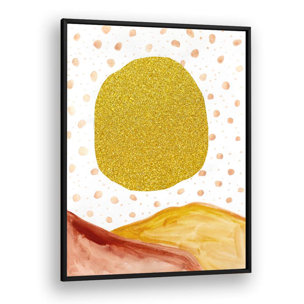 Brighten kids' rooms with GLITTER SUN, KIDS ROOM PAINTINGS featuring a stunning gold glitter design.
