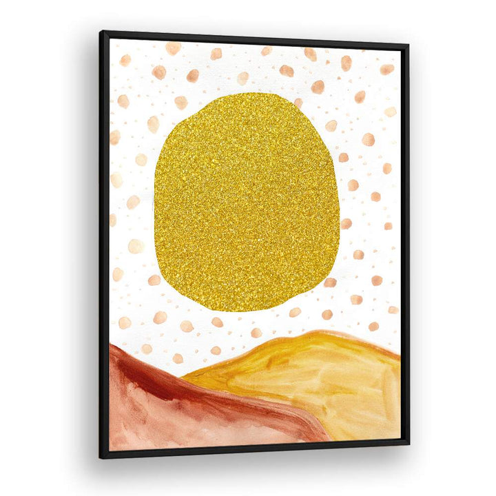 Brighten kids' rooms with GLITTER SUN, KIDS ROOM PAINTINGS featuring a stunning gold glitter design.
