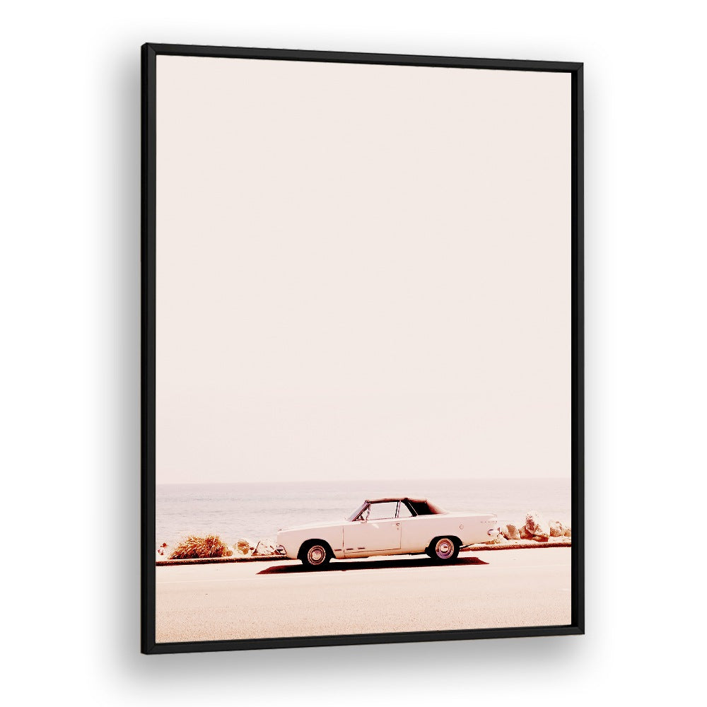 Stylish CALIFORNIA COAST, CAR POSTERS featuring a classic car against a serene coastal backdrop. Perfect for decor!