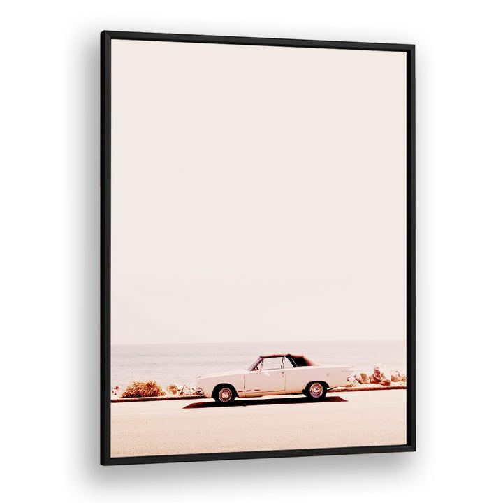 Stylish CALIFORNIA COAST, CAR POSTERS featuring a classic car against a serene coastal backdrop. Perfect for decor!