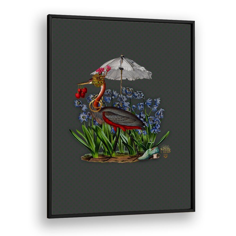 Whimsical ENCHANTED FOREST II, ANIMAL PAINTINGS featuring vibrant flora and fauna, perfect for nature lovers.