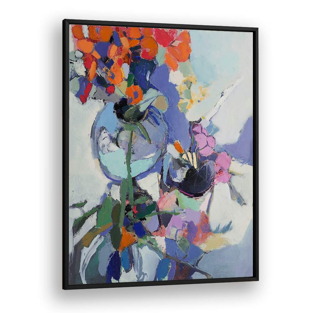 Vibrant ORANGE POPPIES, ABSTRACT PAINTINGS enhance your decor with bold colors and artistic flair for any space.