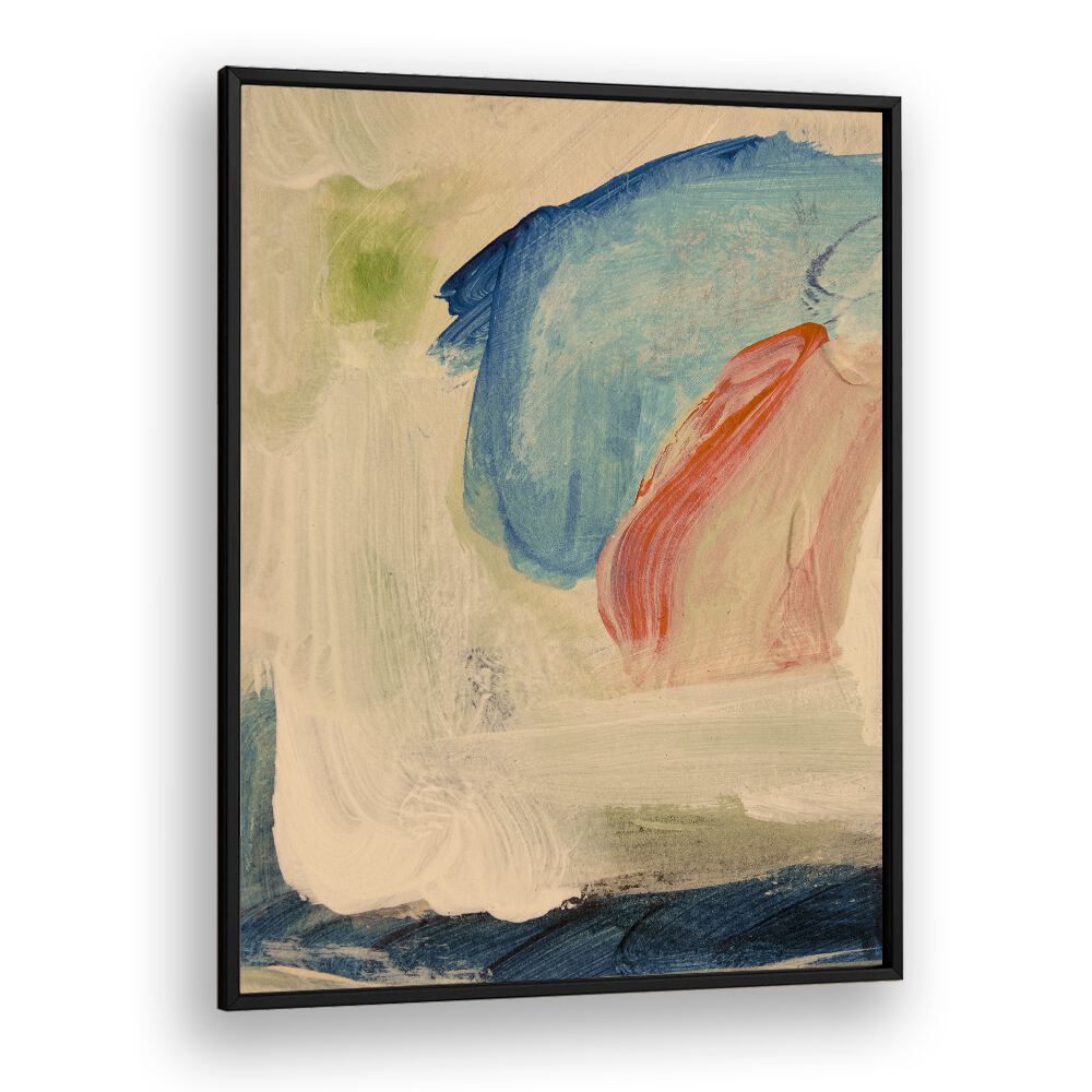 Colorful GENTLE BRUSHSTROKES in this ABSTRACT PAINTING create a serene atmosphere, perfect for any modern space.