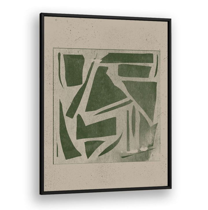 GREEN PAPER CUT NO.1 , ABSTRACT PAINTINGS