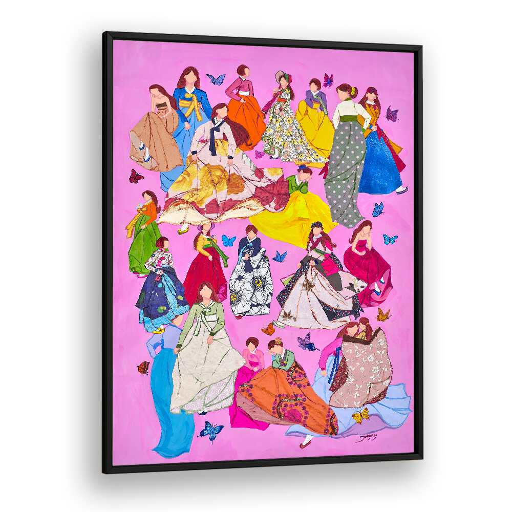Colorful WOMAN IN DRESSES, FASHION POSTERS showcasing stylish designs, perfect for any fashion enthusiast's decor.