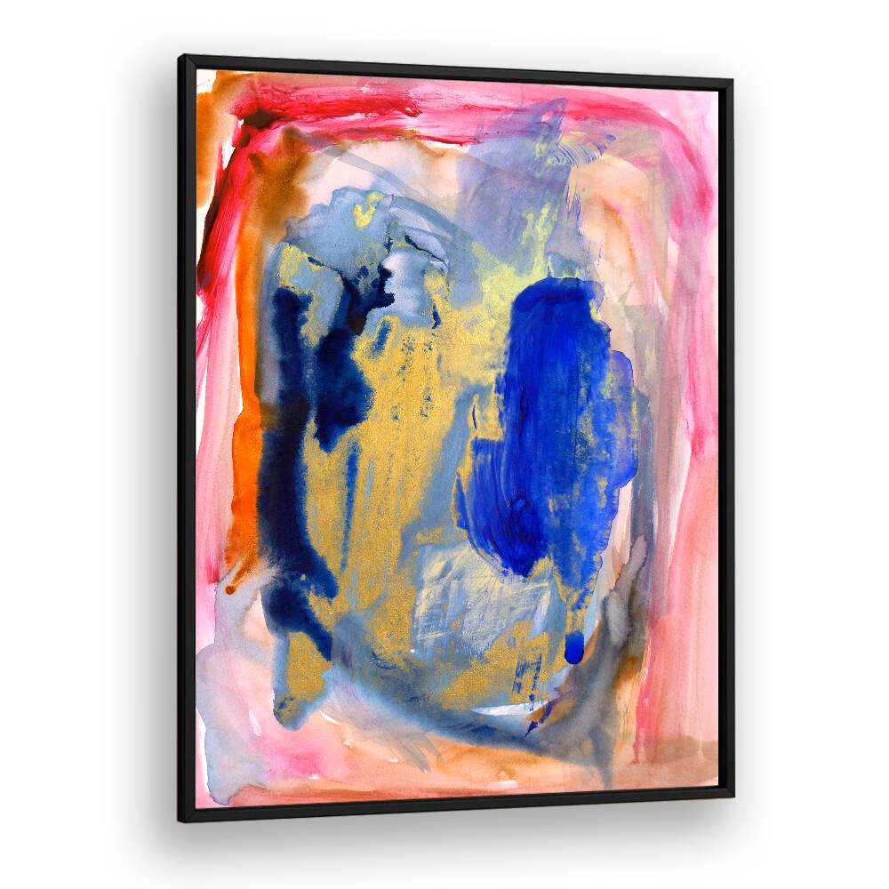 Vibrant hues in PASSION I, ABSTRACT PAINTINGS showcase dynamic artistry for modern decor. Perfect for any space!
