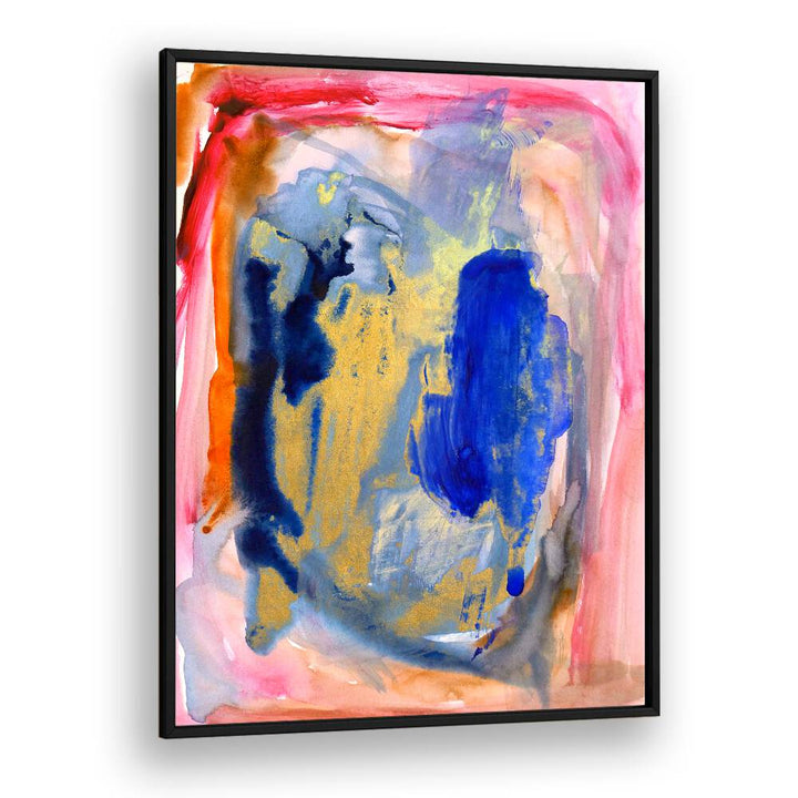 Vibrant hues in PASSION I, ABSTRACT PAINTINGS showcase dynamic artistry for modern decor. Perfect for any space!