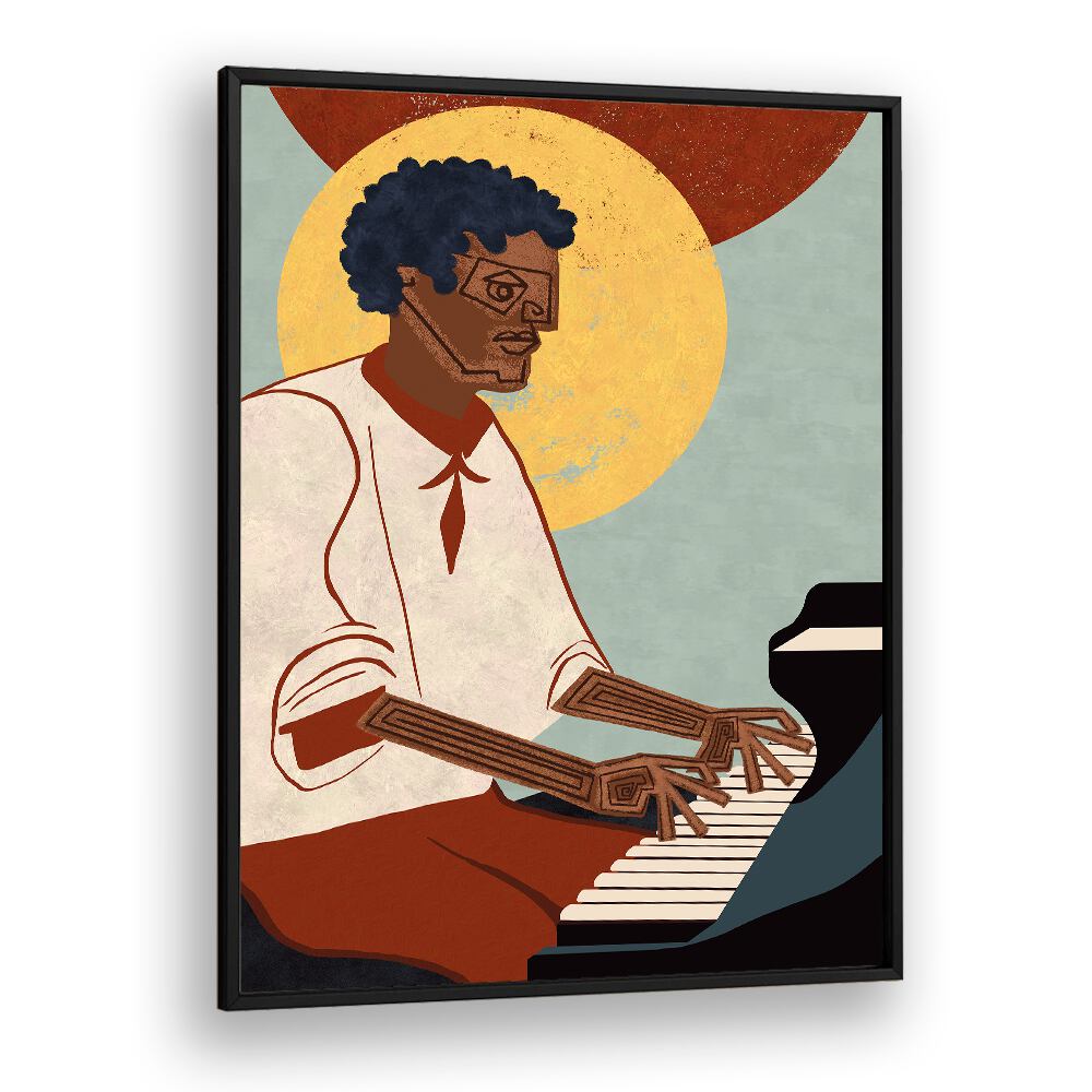 Stylish MUSICIAN GUY VIII, MOVIE POSTERS featuring a musician at a piano, perfect for music lovers' decor.