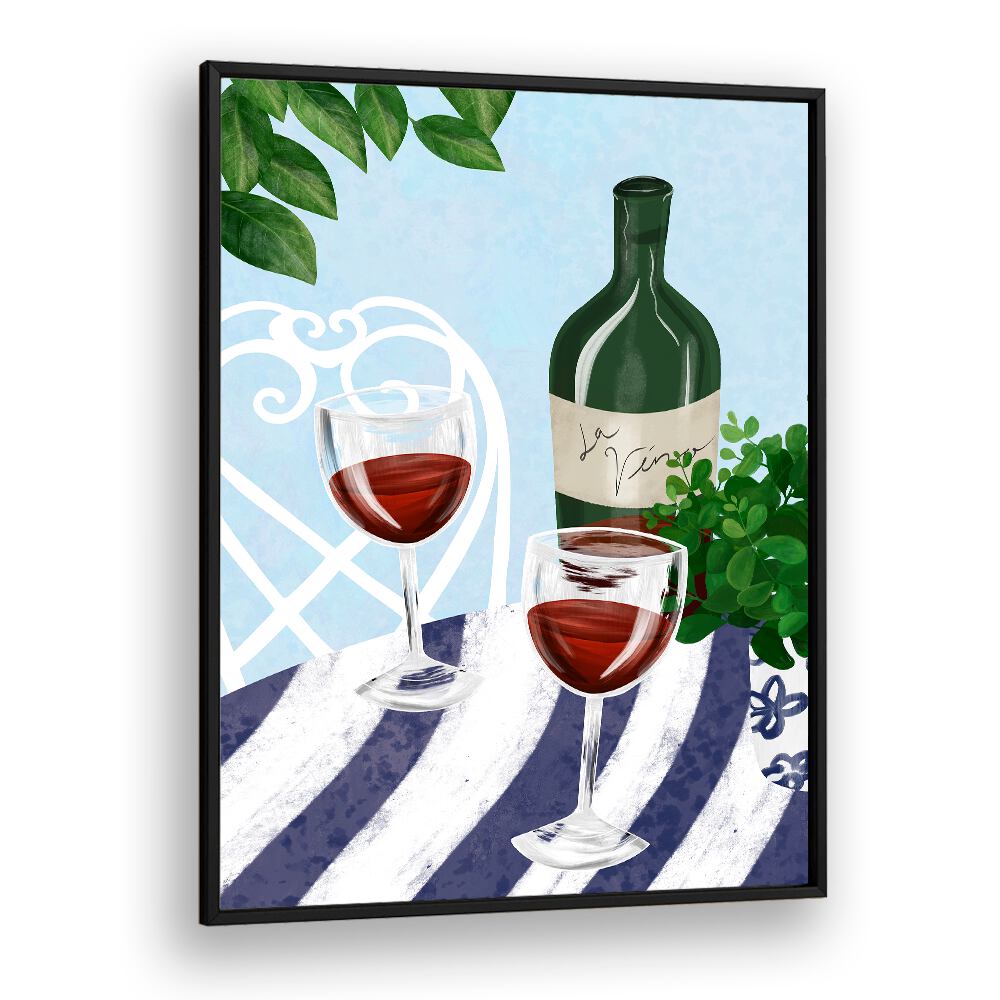 Charming artwork featuring RED WINE UNDER THE TREE, BAR & CAFE for a cozy atmosphere in your space.