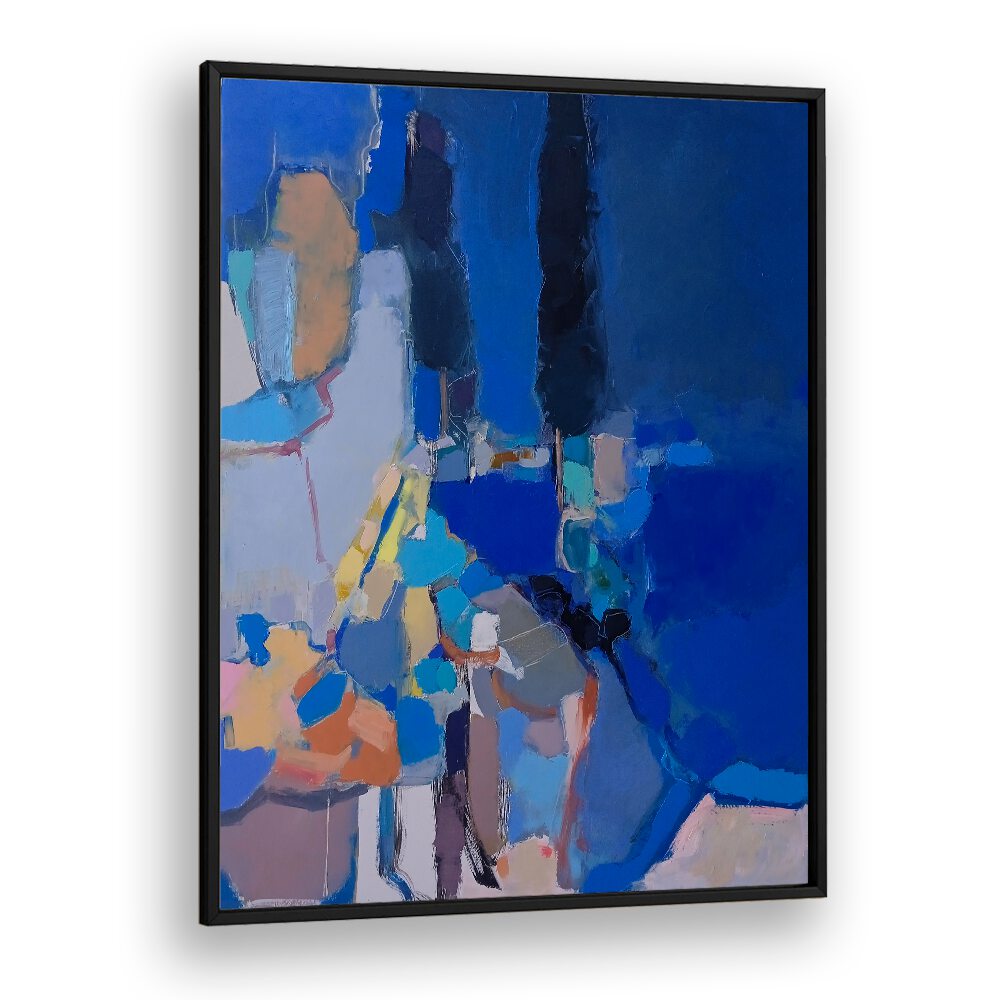 Vibrant BLUE BLUE DAY, ABSTRACT PAINTINGS showcase a stunning blend of blues, perfect for elevating your space.