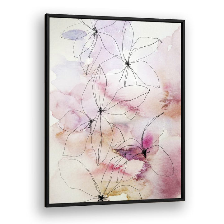 Delicate watercolor art featuring blossoms in soft hues, perfect for lovers of WHISPER PETALS I, FLORAL FLOWER PAINTINGS.