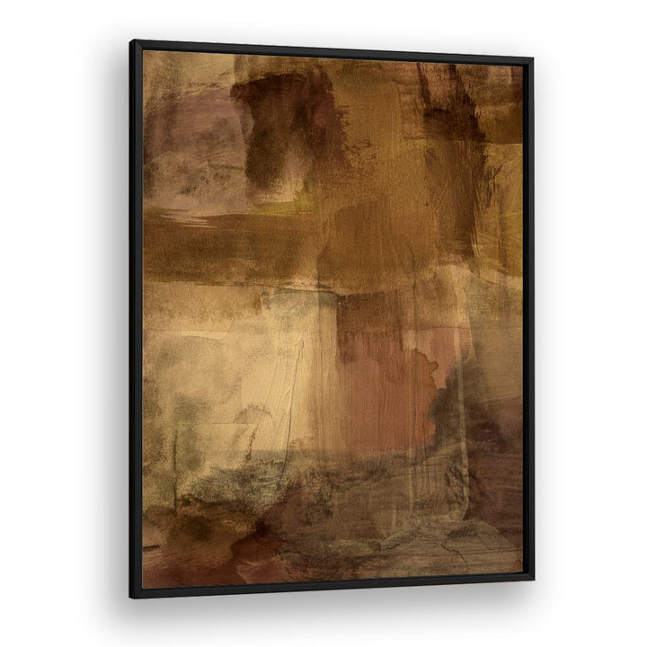 Abstract painting titled "YESTERDAY'S WISHES," featuring warm earthy tones, perfect for modern decor.