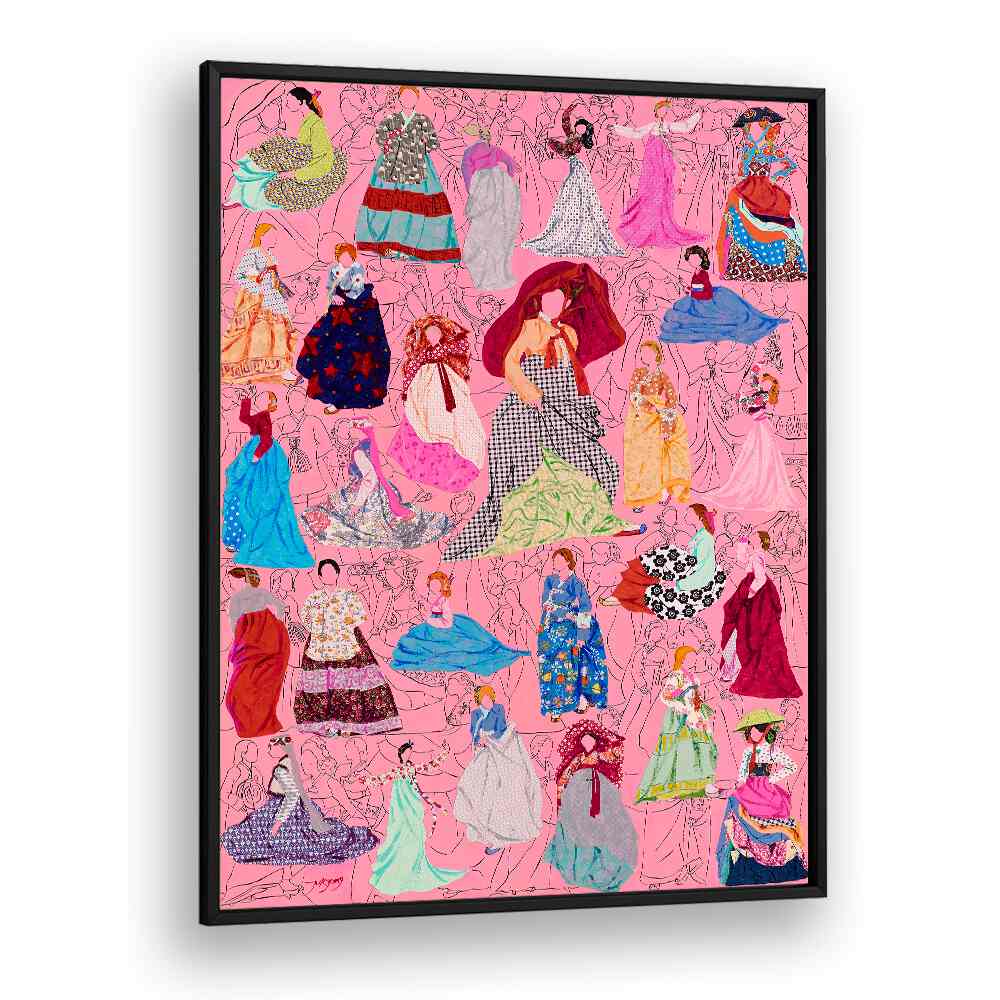 Colorful PICNIC, FASHION POSTERS showcasing diverse fashion designs, perfect for vibrant home decor.