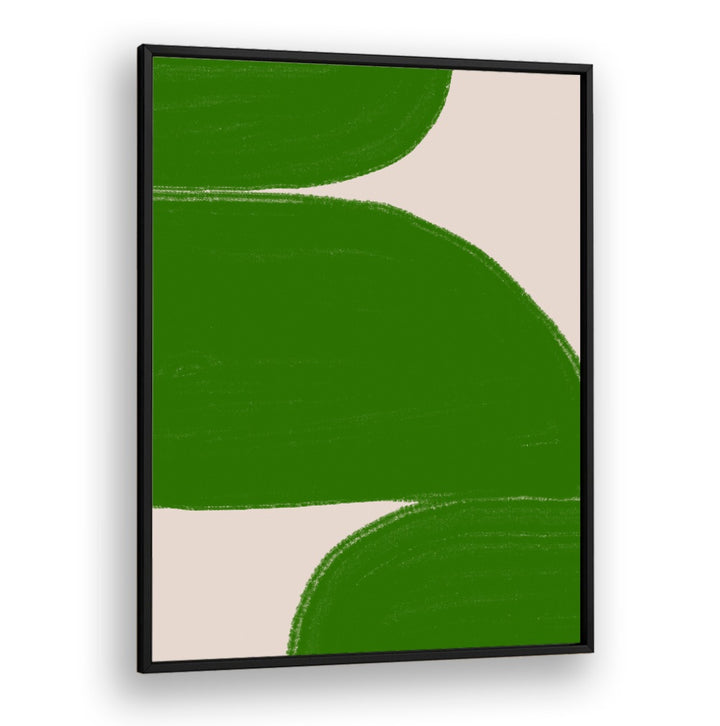 GREEN SUMMER SHAPES , ABSTRACT PAINTINGS