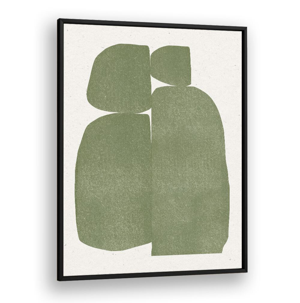 GREEN STONES COMPOSITION , ABSTRACT PAINTINGS