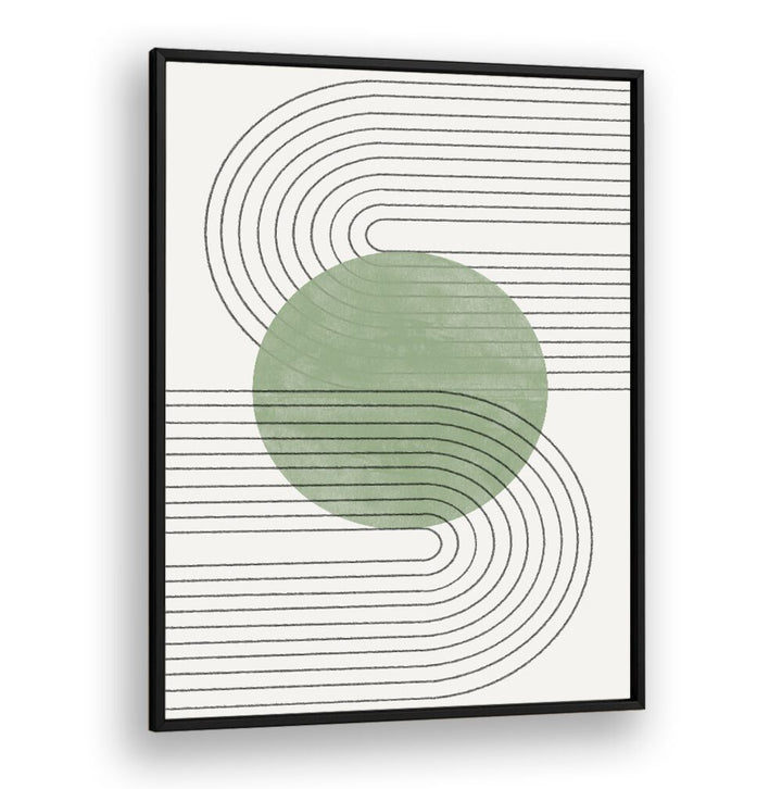 GREEN BALANCE NO.V , BOHO ART PAINTINGS